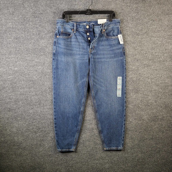 Old Navy Denim - Old Navy Jeans Womens 4 Slouchy Taper Mid Rise Ankle Button Fly NWT